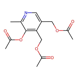 [5-Acetyloxy-4-(acetyloxymethyl)-6-methylpyridin-3-yl]methyl acetate structure