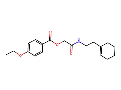 [2-[2-(Cyclohexen-1-yl)ethylamino]-2-oxoethyl] 4-ethoxybenzoate structure