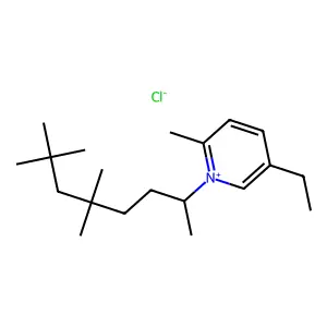 1-(5,5,7,7-Tetramethyl-2-octanyl)-2-methyl-5-ethylpyridinium chl structure