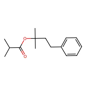 1,1-Dimethyl-3-phenylpropyl isobutyrate structure