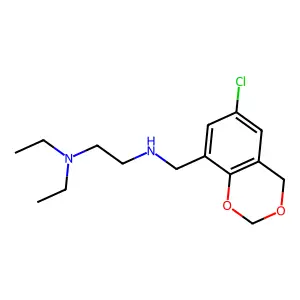 1,3-Benzodioxan-8-methylamine, 6-chloro-N-(2-(diethylamino)ethyl)- structure