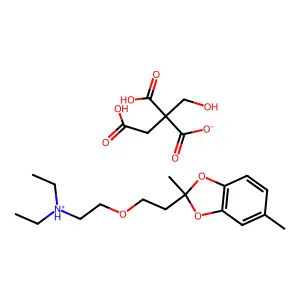 1,3-Benzodioxole, 2-(2-(2-(diethylamino)ethoxy)ethyl)-2,5-dimethyl-, citrate structure
