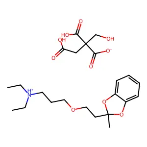 1,3-Benzodioxole, 2-(2-(3-(diethylamino)propoxy)ethyl)-2-methyl-, citrate structure
