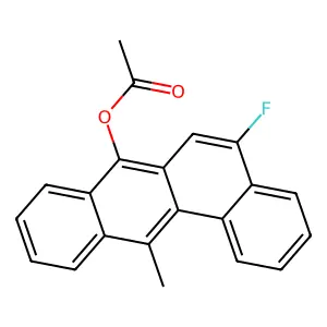 BENZ(a)ANTHRACEN-7-OL, 5-FLUORO-12-METHYL-, ACETATE structure