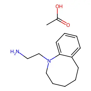 1-Benzazocine-1-ethylamine, 1,2,3,4,5,6-hexahydro-, acetate structure