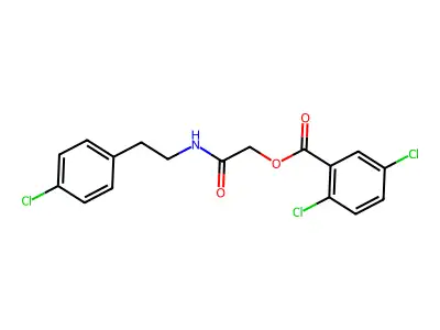 [2-[2-(4-Chlorophenyl)ethylamino]-2-oxoethyl] 2,5-dichlorobenzoate structure