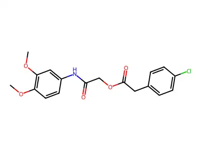 [2-(3,4-Dimethoxyanilino)-2-oxoethyl] 2-(4-chlorophenyl)acetate structure