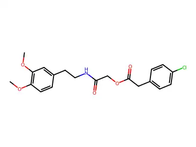 [2-[2-(3,4-Dimethoxyphenyl)ethylamino]-2-oxoethyl] 2-(4-chlorophenyl)acetate structure