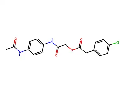 [2-(4-Acetamidoanilino)-2-oxoethyl] 2-(4-chlorophenyl)acetate structure