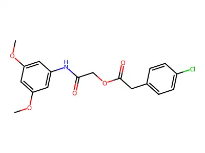 [2-(3,5-Dimethoxyanilino)-2-oxoethyl] 2-(4-chlorophenyl)acetate structure