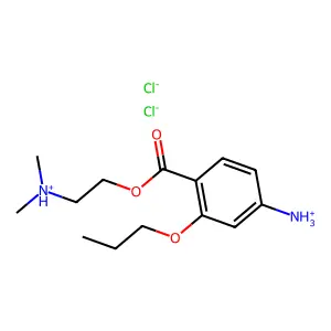 2-(Dimethylamino)ethyl 4-amino-2-propoxybenzoate--hydrogen chloride (1/2) structure
