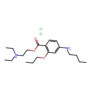 2-(Diethylamino)ethyl 4-(butylamino)-2-propoxybenzoate--hydrogen chloride (1/2) structure