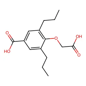 4-(羧甲氧基)-3,5-二丙基苯甲酸 structure