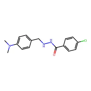 Benzoic acid, p-chloro-, 2-(p-(dimethylamino)benzyl)hydrazide structure