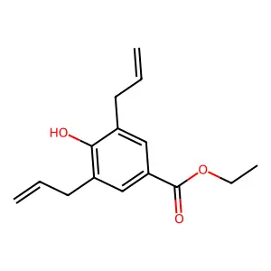3,5-二烯丙基-4-羟基苯甲酸乙酯 structure