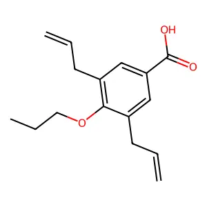 3,5-二烯丙基-4-丙氧基苯甲酸 structure