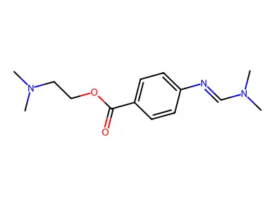 p-(Dimethylamino)-methyleneamino benzoic acid, 2-dimethylaminoethyl ester structure