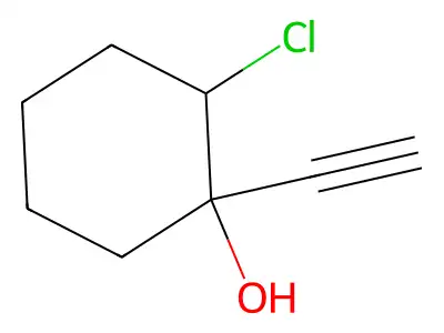 2-Chloro-1-ethynylcyclohexan-1-ol structure