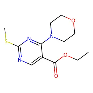 Ethyl 2-(methylsulfanyl)-4-morpholino-5-pyrimidinecarboxylate structure