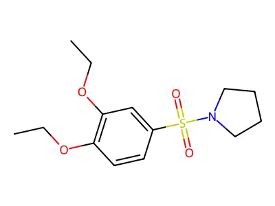 1-(3,4-Diethoxyphenyl)sulfonylpyrrolidine structure