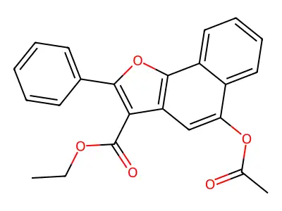 Ethyl 5-acetyloxy-2-phenylbenzo[g][1]benzofuran-3-carboxylate structure