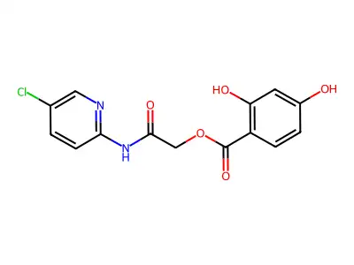 [2-[(5-Chloropyridin-2-yl)amino]-2-oxoethyl] 2,4-dihydroxybenzoate structure