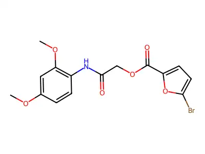 [2-(2,4-Dimethoxyanilino)-2-oxoethyl] 5-bromofuran-2-carboxylate structure