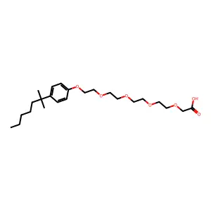 2-(2-(2-(2-(2-(4-(2-Methylheptan-2-yl)phenoxy)ethoxy)ethoxy)ethoxy)ethoxy)acetic acid structure