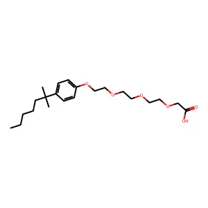 2-(2-(2-(2-(4-(2-Methylheptan-2-yl)phenoxy)ethoxy)ethoxy)ethoxy)acetic acid structure