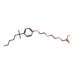 2-(2-(2-(4-(2-Methylheptan-2-yl)phenoxy)ethoxy)ethoxy)acetic acid structure