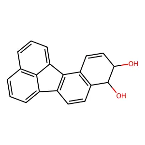 9,10-Dihydro-9,10-dihydroxybenzo(j)fluoranthene structure