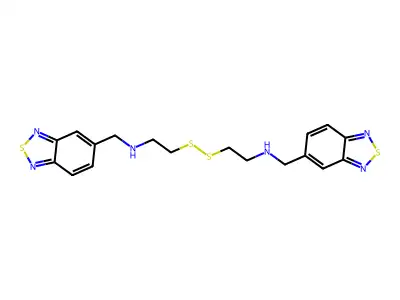 2,1,3-Benzothia(S(sup IV))diazole-5-methylamine, N,N'-dithiobis(ethylene)bis- structure