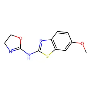 Benzothiazole, 6-methoxy-2-(2-oxazolin-2-ylamino)- structure