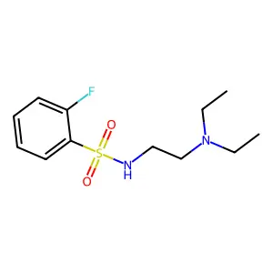 N-[2-(Diethylamino)ethyl]-2-Fluoranyl-Benzenesulfonamide structure