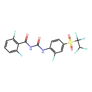 2,6-Difluoro-N-((2-fluoro-4-(1,1,2,2-tetrafluoroethylsulfonyl)phenyl)carbamoyl)benzamide structure