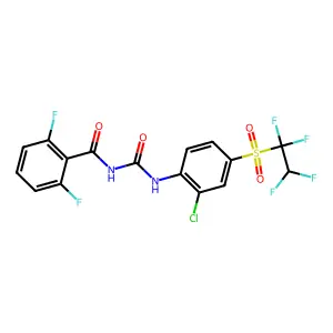 N-((2-Chloro-4-(1,1,2,2-tetrafluoroethylsulfonyl)phenyl)carbamoyl)-2,6-difluorobenzamide structure