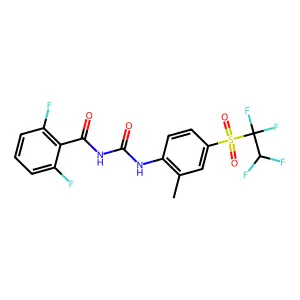 2,6-Difluoro-N-((2-methyl-4-(1,1,2,2-tetrafluoroethylsulfonyl)phenyl)carbamoyl)benzamide structure