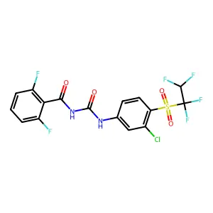 N-((3-Chloro-4-(1,1,2,2-tetrafluoroethylsulfonyl)phenyl)carbamoyl)-2,6-difluorobenzamide structure