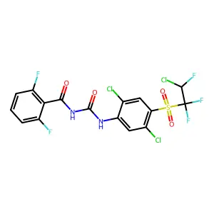 N-((2,5-Dichloro-4-(2-chloro-1,1,2-trifluoroethyl)sulfonylphenyl)carbamoyl)-2,6-difluorobenzamide structure
