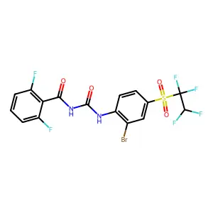 N-((2-Bromo-4-(1,1,2,2-tetrafluoroethylsulfonyl)phenyl)carbamoyl)-2,6-difluorobenzamide structure