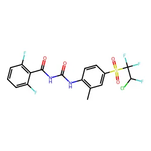 N-((4-(2-Chloro-1,1,2-trifluoroethyl)sulfonyl-2-methylphenyl)carbamoyl)-2,6-difluorobenzamide structure