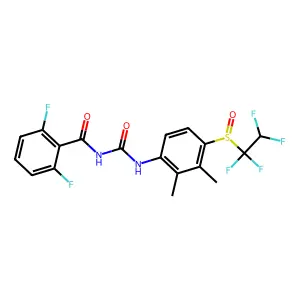 N-((2,3-Dimethyl-4-(1,1,2,2-tetrafluoroethylsulfinyl)phenyl)carbamoyl)-2,6-difluorobenzamide structure