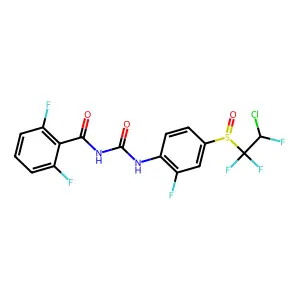 N-((4-(2-Chloro-1,1,2-trifluoroethyl)sulfinyl-2-fluorophenyl)carbamoyl)-2,6-difluorobenzamide structure