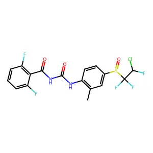 N-((4-(2-Chloro-1,1,2-trifluoroethyl)sulfinyl-2-methylphenyl)carbamoyl)-2,6-difluorobenzamide structure
