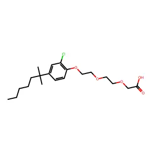 2-(2-(2-(2-Chloro-4-(2-methylheptan-2-yl)phenoxy)ethoxy)ethoxy)acetic acid structure