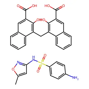 Sulfamethoxazole pamoate structure