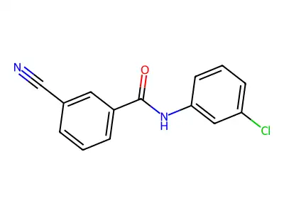 Benzamide, N-(3-chlorophenyl)-3-cyano- structure