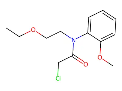 2-Chloro-N-(2-ethoxyethyl)-N-(2-methoxyphenyl)acetamide structure