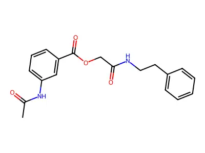2-Oxo-2-(phenethylamino)ethyl 3-acetamidobenzoate structure
