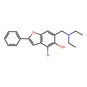 5-Benzofuranol, 4-bromo-6-(diethylaminomethyl)-2-phenyl- structure